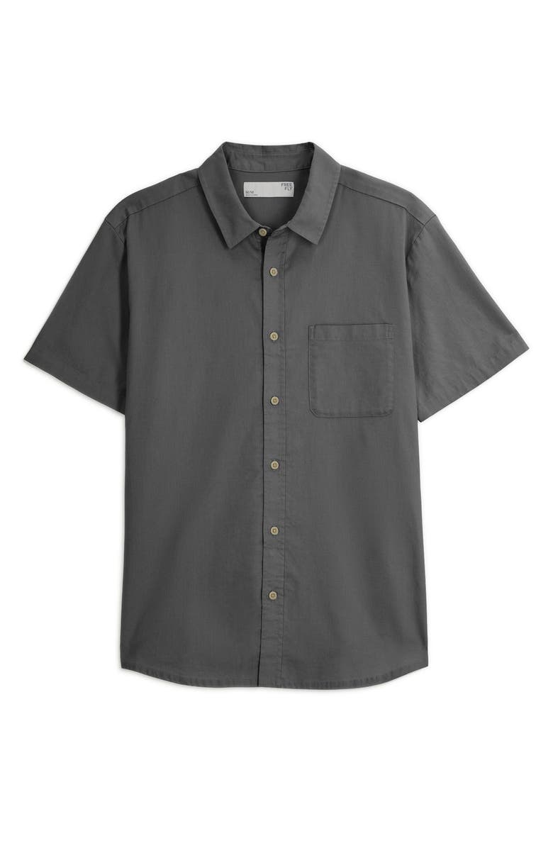 Free Fly Harbor Short Sleeve Button-Up Shirt, Alternate, color, Anthracite