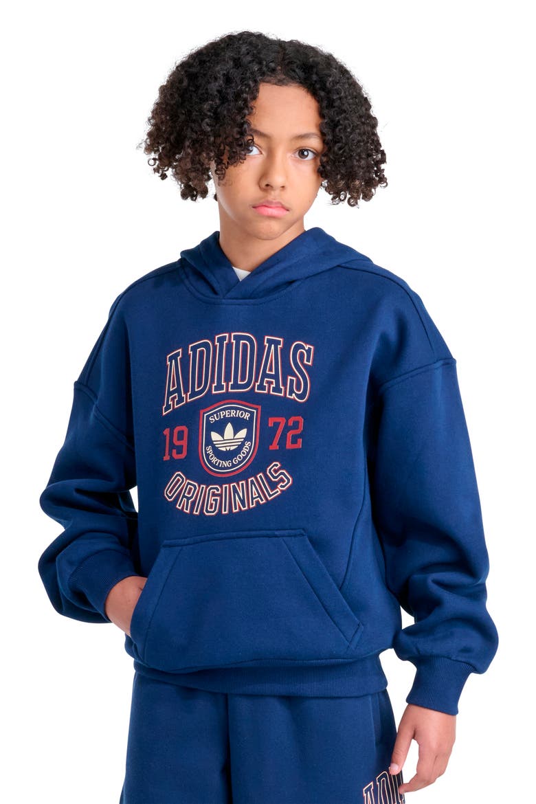 Kids' Graphic Fleece Hoodie, Main, color, DARK BLUE
