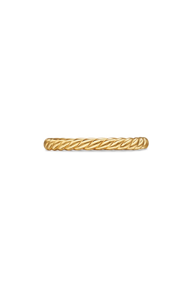 Unity Cable Band Ring in 18K Yellow Gold, Main, color, GOLD