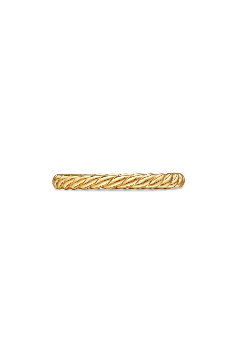 David Yurman Unity Cable Band Ring in 18K Yellow Gold, Main, color, Gold