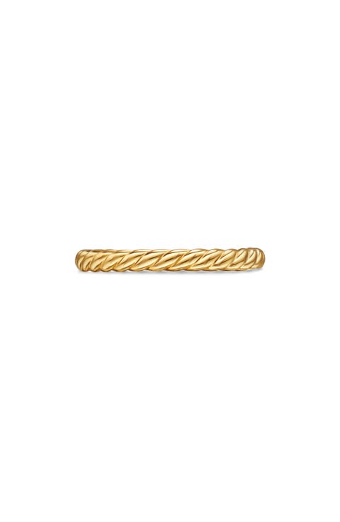 Unity Cable Band Ring in 18K Yellow Gold