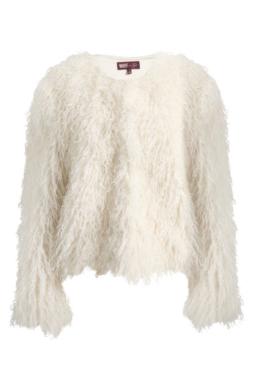 Wayf X Sara Walker Bridgette Faux Fur Jacket In White