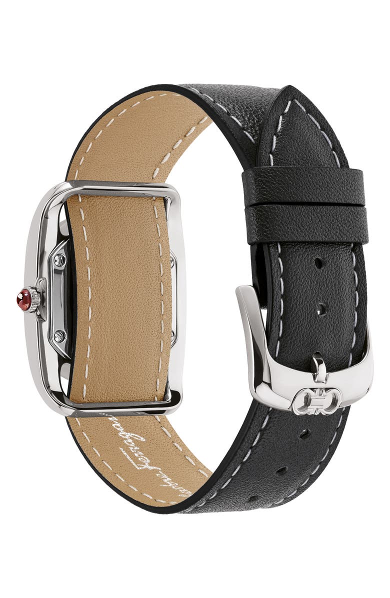 FERRAGAMO Salvatore Feragamo Vara Leather Strap Watch, 28mm x 34mm, Alternate, color, 