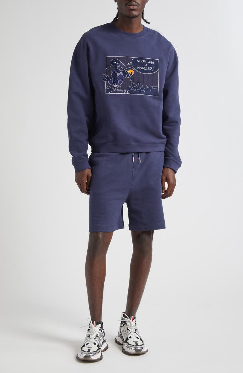 Moncler x Gilga Farm by Donald Glover French Terry Sweatshirt, Alternate, color, Navy