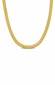 DELMAR Fancy Herringbone Chain Necklace