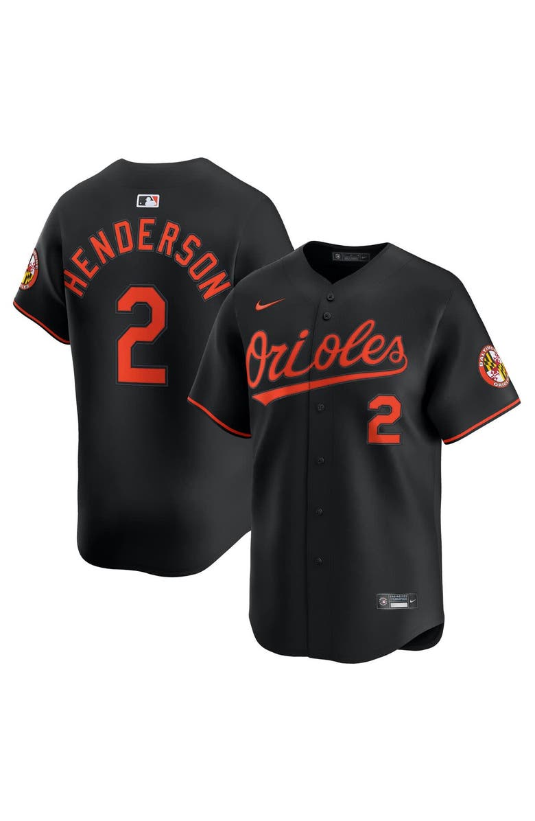 Nike Men's Nike Gunnar Henderson Black Baltimore Orioles Alternate Limited Player Jersey, Main, color, Black