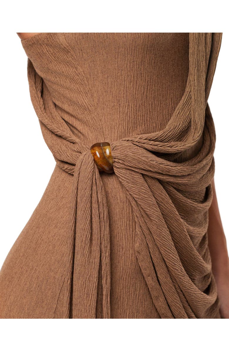 JLUXLABEL Rich Mocha Wrap Dress, Alternate, color, Brown