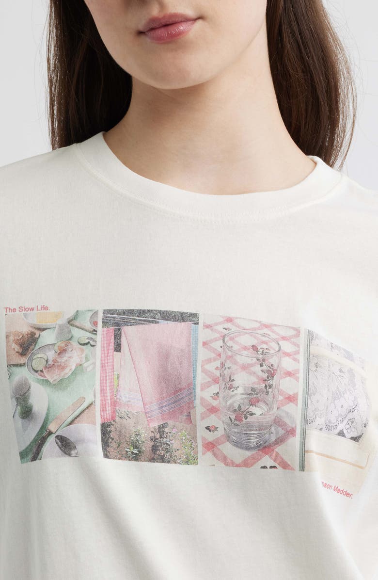 Damson Madder Slow Life Crossword Graphic T-Shirt, Alternate, color, Off White