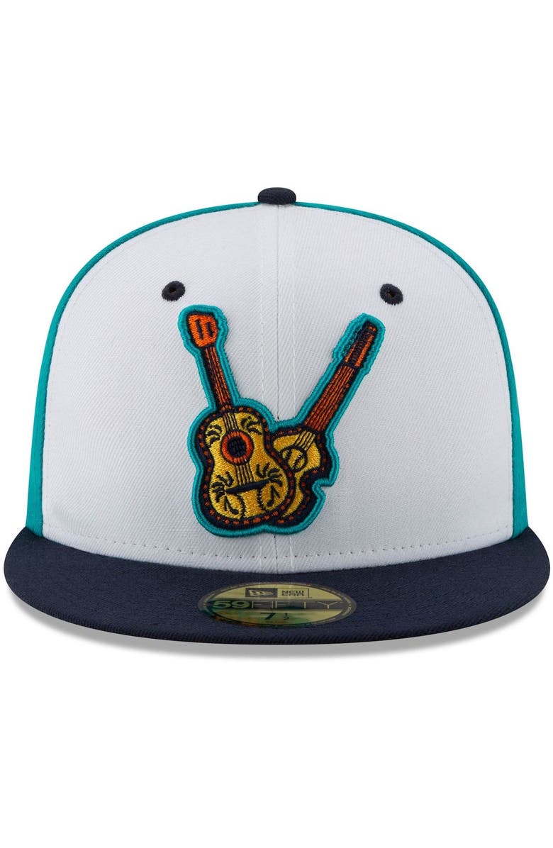 New Era Men's New Era White/Navy Vihuelas de Nashville Copa de la Diversion 59FIFTY Fitted Hat, Alternate, color,