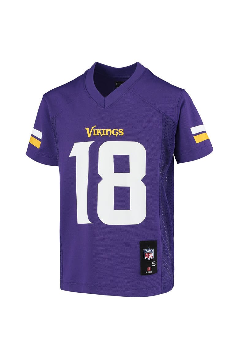 Youth Justin Jefferson Purple Minnesota Vikings Replica Player Jersey, Alternate, color, Purple