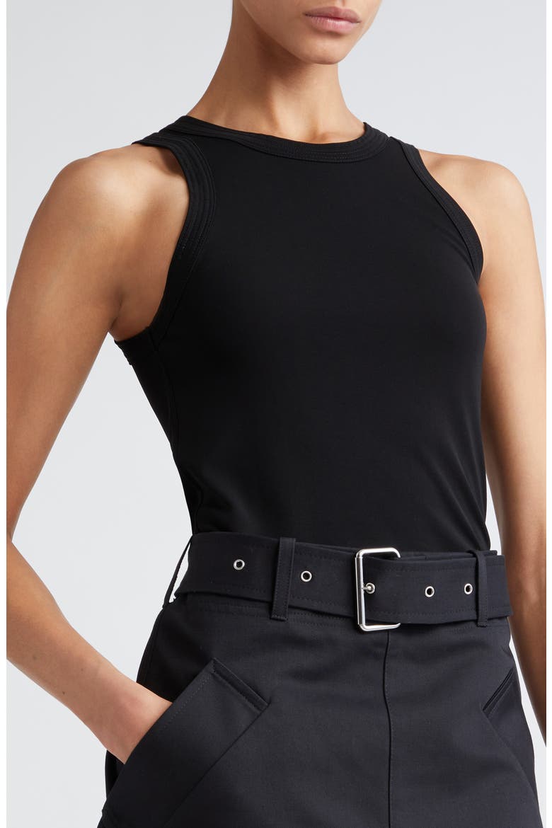 Fluid Jersey Sleeveless Top, Alternate, color, BLACK