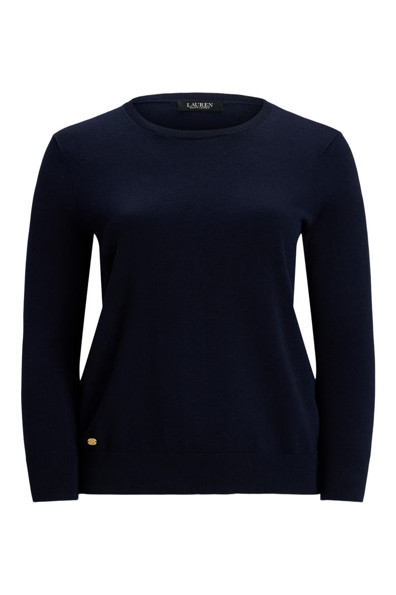 Crewneck Sweater, Alternate, color, LAUREN NAV