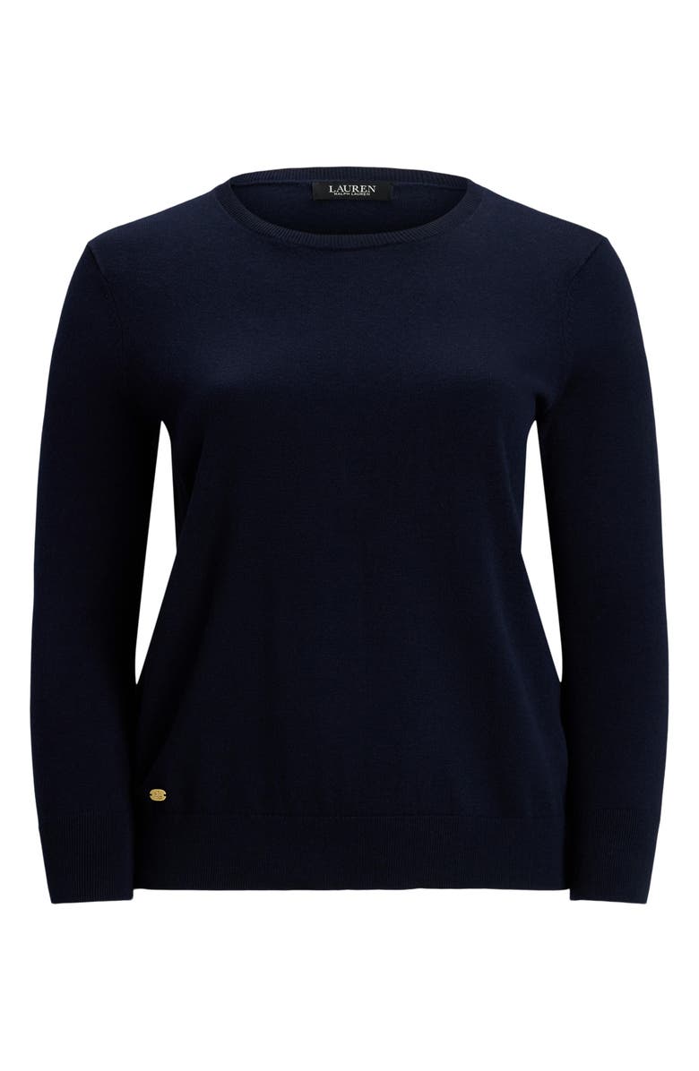 Lauren Ralph Lauren Crewneck Sweater, Alternate, color, Lauren Navy