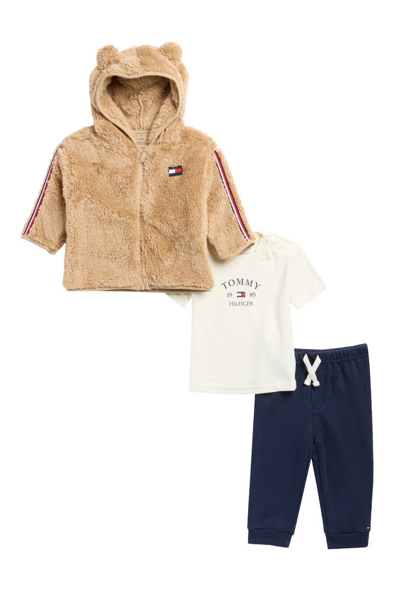 3-Piece High-Pile Fleece Jacket, T-Shirt & Pants Set, Main, color, PREPACK ASSORTED