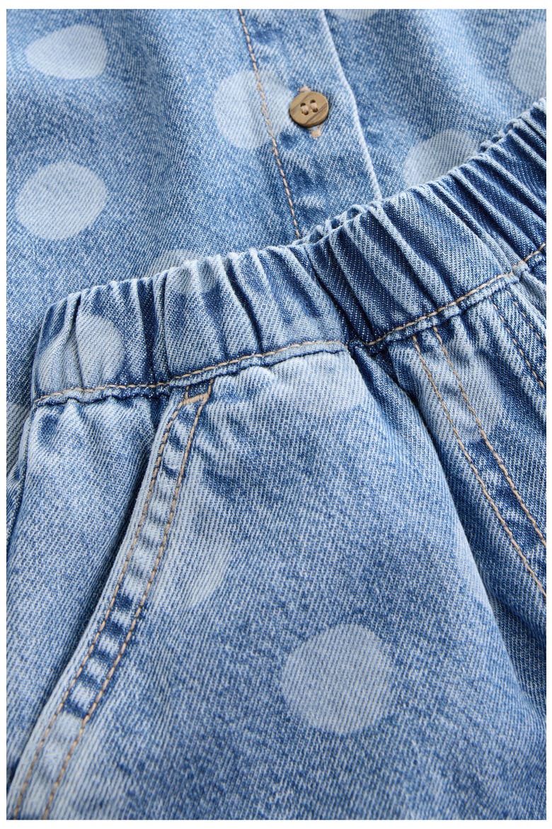 Kids' Polka Dot Tank & Denim Shorts Set, Alternate, color, BLUE