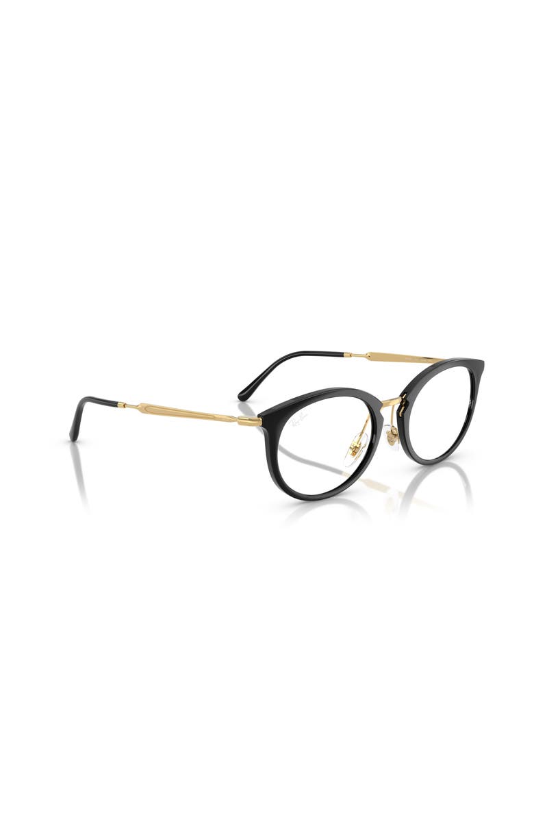 Ray-Ban 51mm Oval optical glasses, Alternate, color, Black