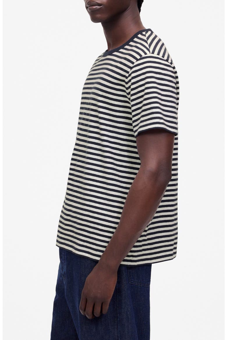 Allday Linen & Cotton T-Shirt, Alternate, color, NIGHT INDIGO