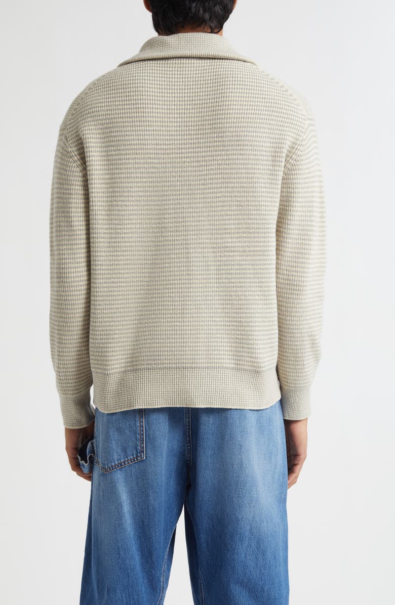 JW Anderson Stripe Half Zip Sweater, Alternate, color, Sand/ Stone