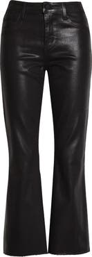 L'AGENCE Kendra Coated High Waist Crop Flare Jeans