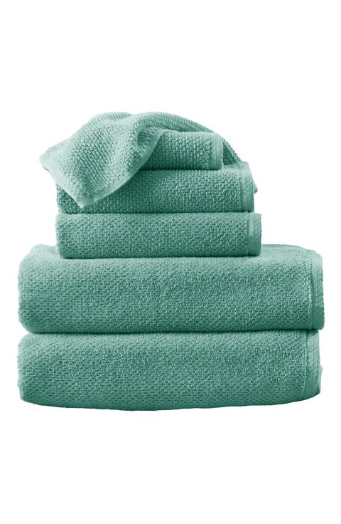 6-Piece Popcorn Textured Towel Set