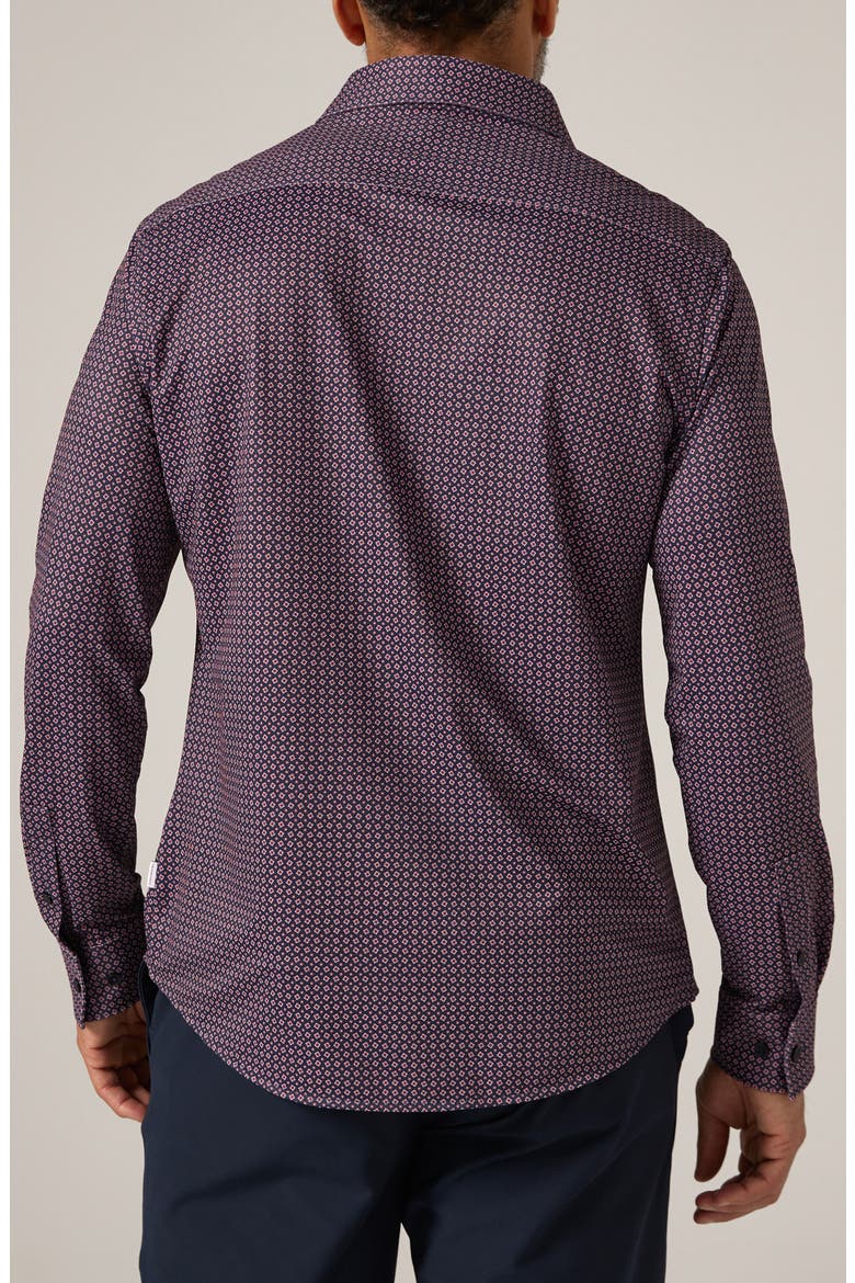 Warren Wrinkle Resistant Performance Button-Up Shirt, Alternate, color, CORAL