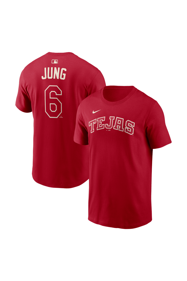 Men's Nike Josh Jung Red Texas Rangers 2026 City Connect Name & Number T-Shirt, Main, color, Red