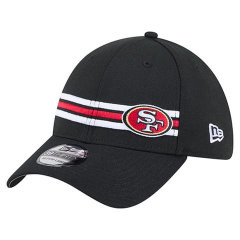 Men
s New Era Black San Francisco 49ers Stripes 39THIRTY Flex Hat