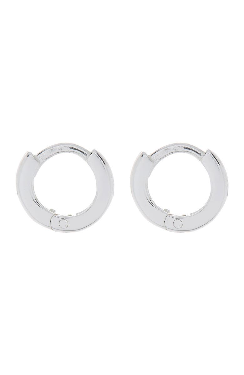 Argento Vivo Sterling Silver Huggie Hoop Earrings, Alternate, color, Silver