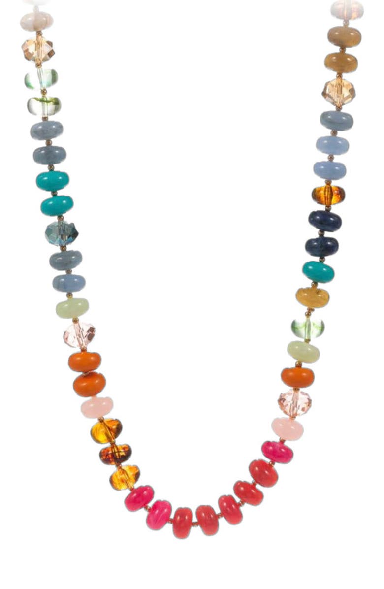 Erin McDermott Jewelry Painted Horizon Necklace, Main, color, Red