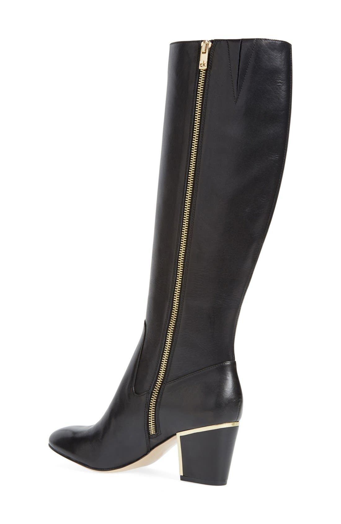 'Keana' Knee High Boot, Alternate, color, BLACK