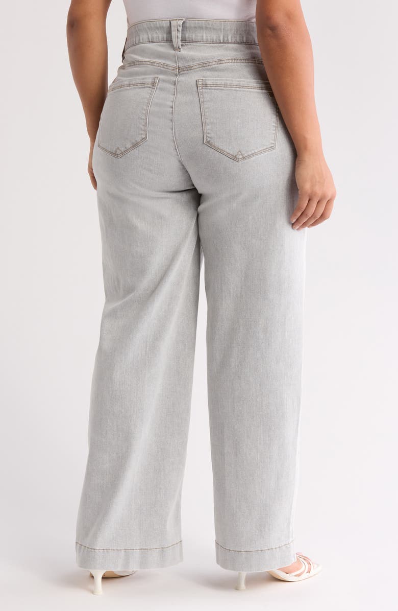 Wit & Wisdom Sam 'Ab'Solution High Waist Wide Leg Jeans, Alternate, color, Light Grey
