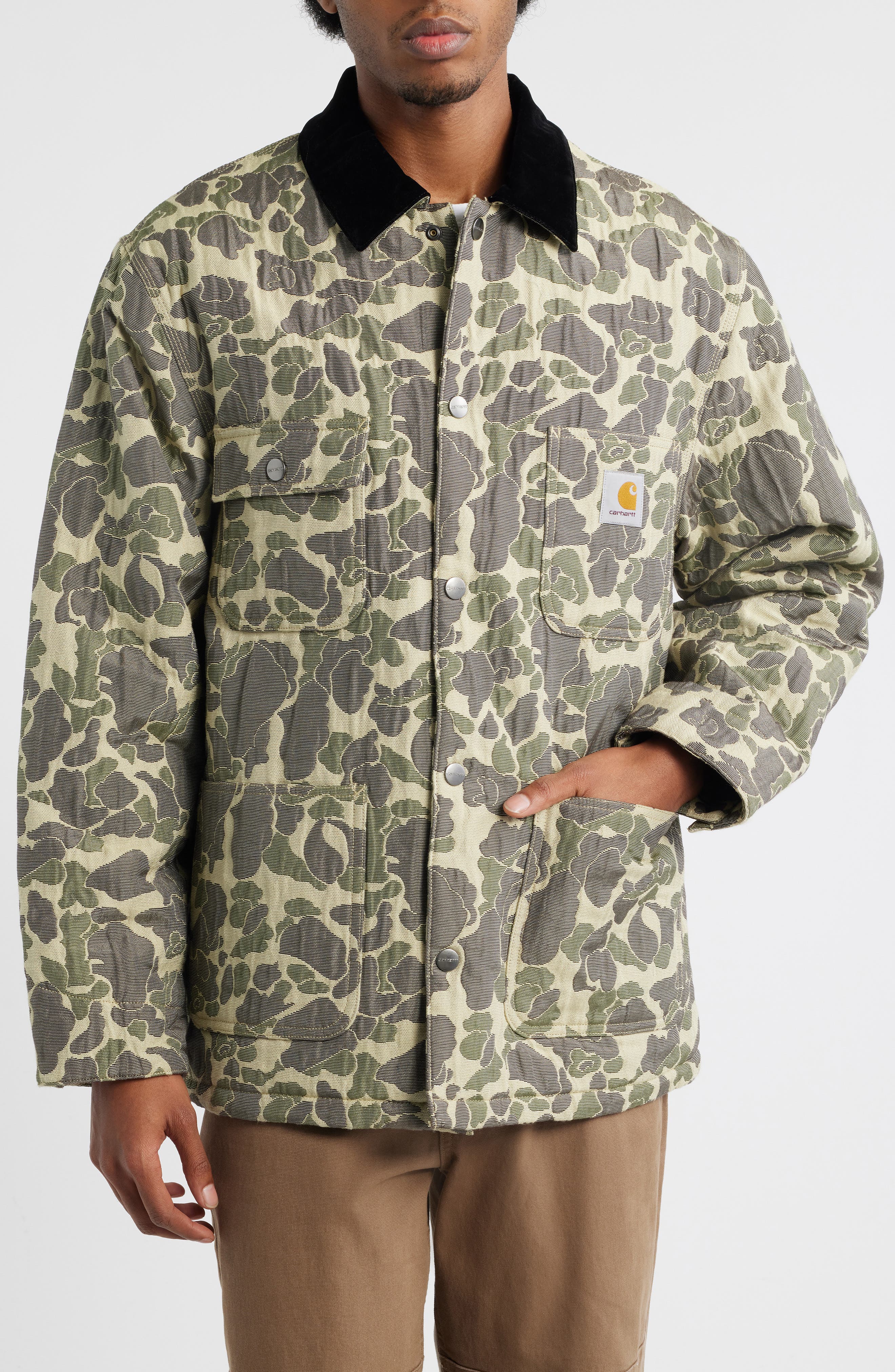 carhartt state coat カモ柄 Carhartt Work In Progress Camo Tapestry Chore Coat (Men) | Nordstrom