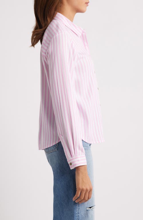 BEACHLUNCHLOUNGE BEACHLUNCHLOUNGE CANDACE STRIPE BUTTON-UP SHIRT 