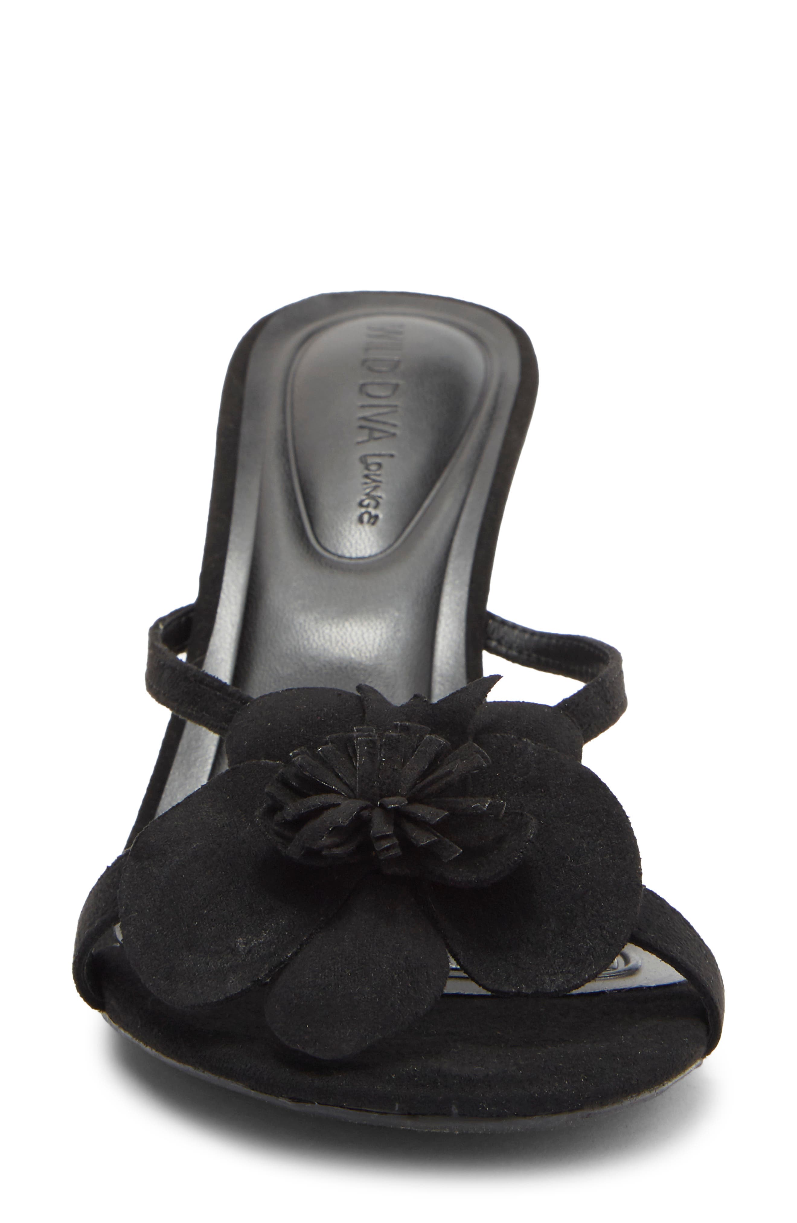 Liora Rosette Sandal, Alternate, color, BLACK