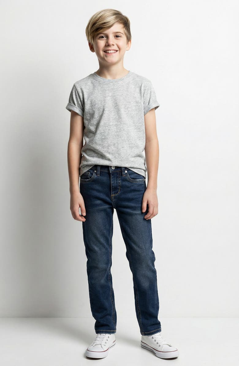 Joe's Jeans Kids' Rebel Relaxed Straight Leg Jeans, Alternate, color, Dark Wash