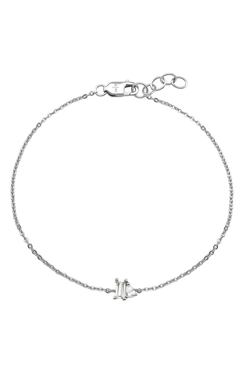MADE BY MARY Toi et Moi Bracelet, Main, color, Silver