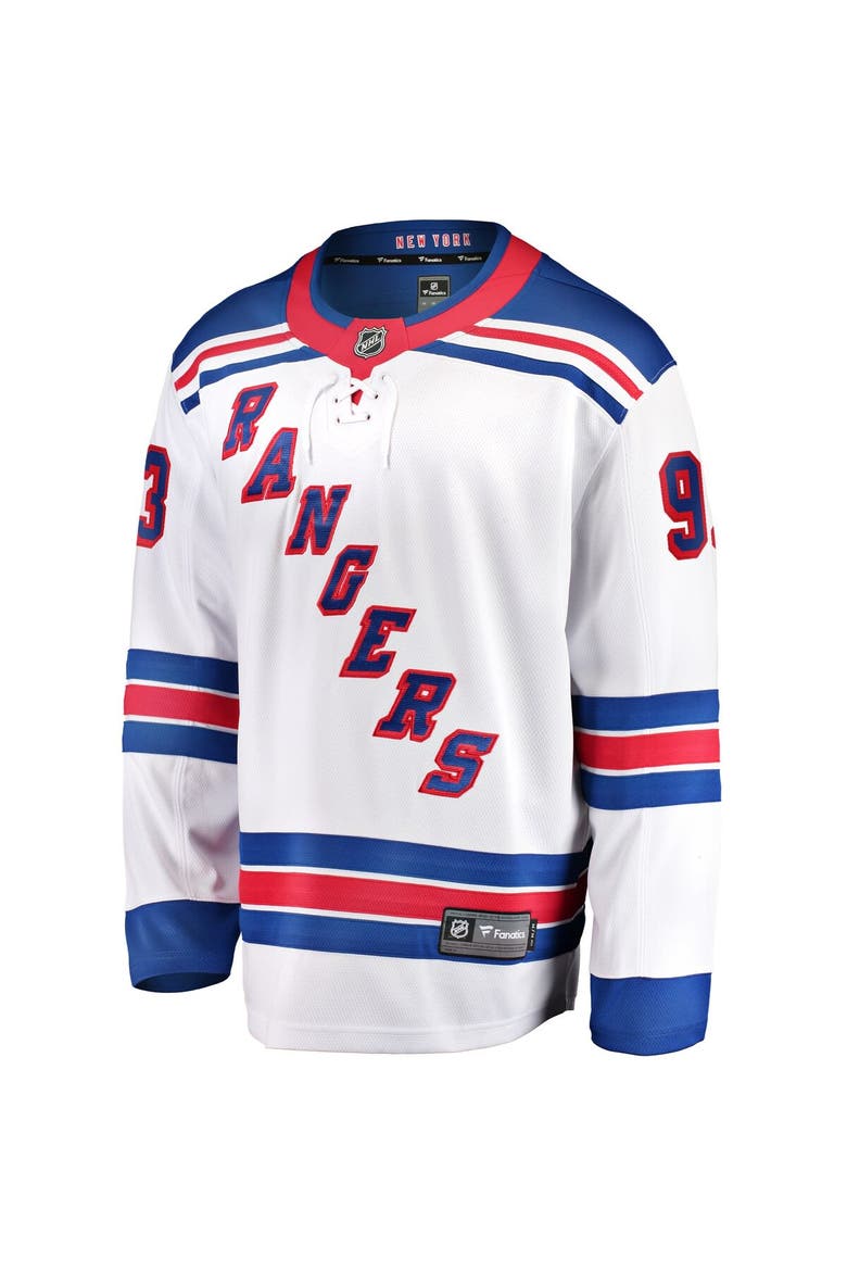 Men's Fanatics Mika Zibanejad White New York Rangers Away Premier Breakaway Player Jersey, Alternate, color, White