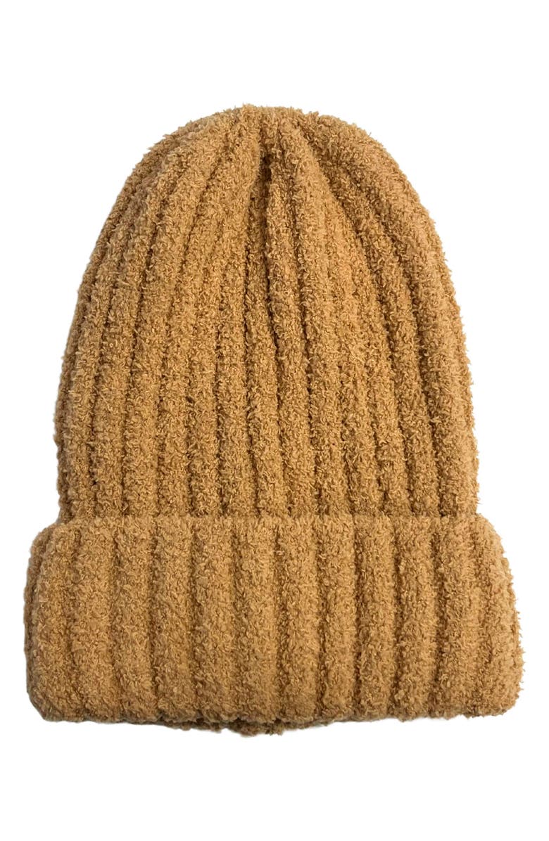MARCUS ADLER Cozy Knit Beanie, Main, color, Camel