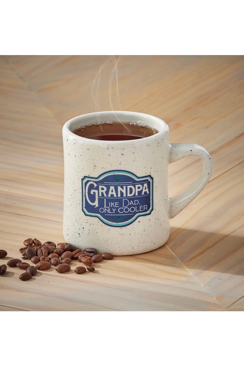 Grandpa Like Dad Only Cooler Blue Multi Earthenware Mug 12 oz, Alternate, color, Blue