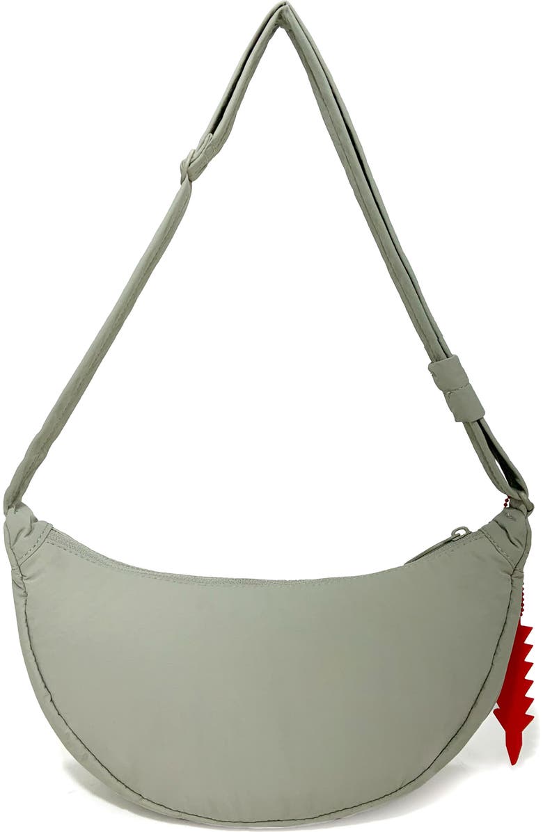 Thacker Cleo Large Crescent Crossbody Bag, Alternate, color, Light Sage