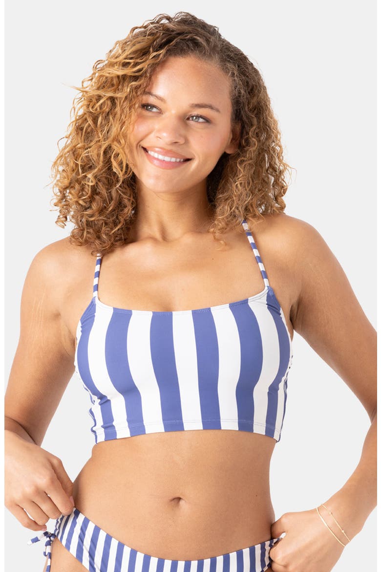 Stripe Out Tank Bikini Top, Alternate, color, BIJOU BLUE