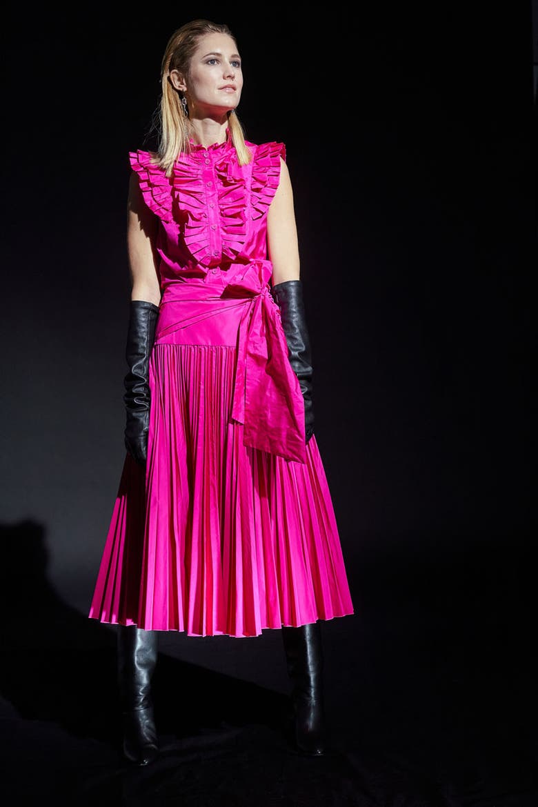 Taffeta Skirt With Bow Tie, Alternate, color, Pink
