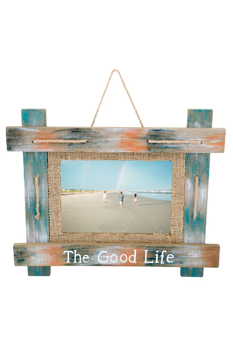 Good Life 5X7 Frame With Burlap, Main, color, Blue