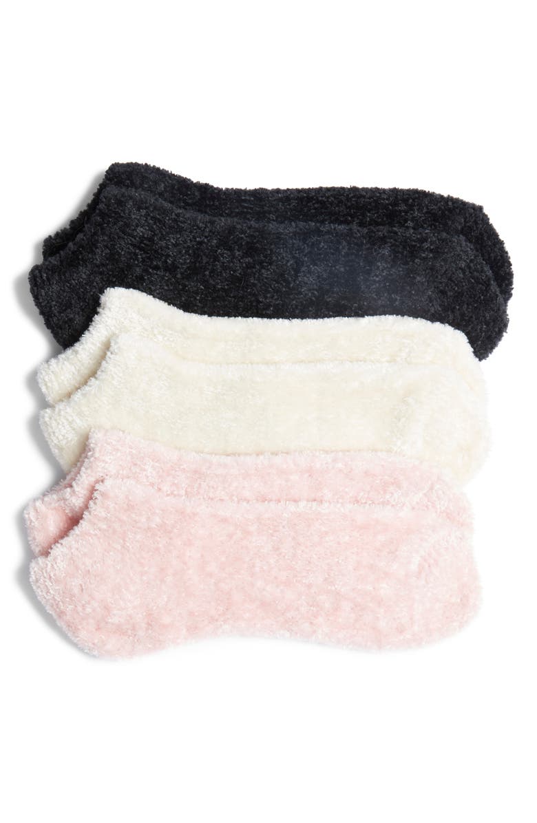 Hue Toasty Toes 3-Pack Fuzzy Liner Socks, Main, color, 