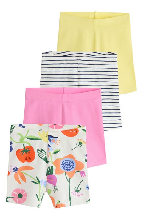 Kids' Assorted 4-Pack Stretch Cotton Cycling Shorts (Little Kid)