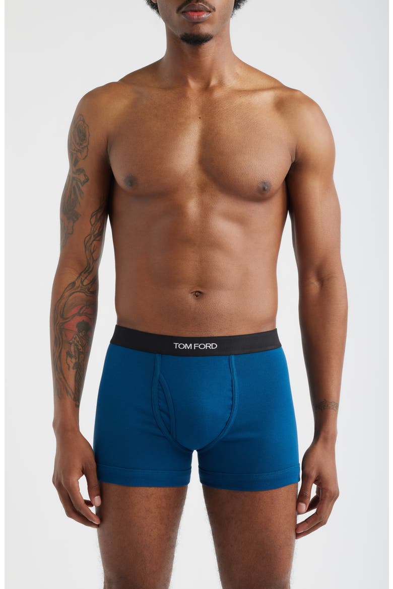 2-Pack Cotton Jersey Boxer Briefs, Main, color, NAVY / OCEAN BLUE