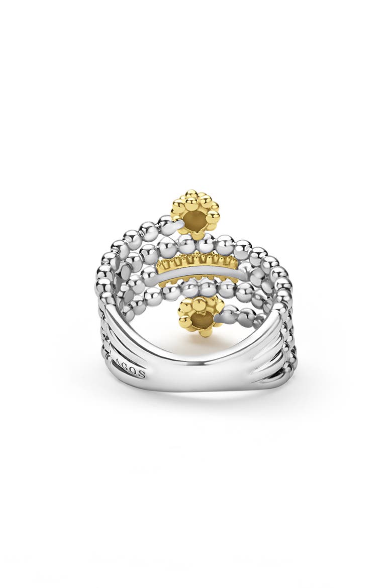 Caviar Icon Bead & Bar Ring, Alternate, color, SILVER