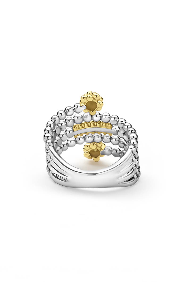 LAGOS Caviar Icon Bead & Bar Ring, Alternate, color, Silver