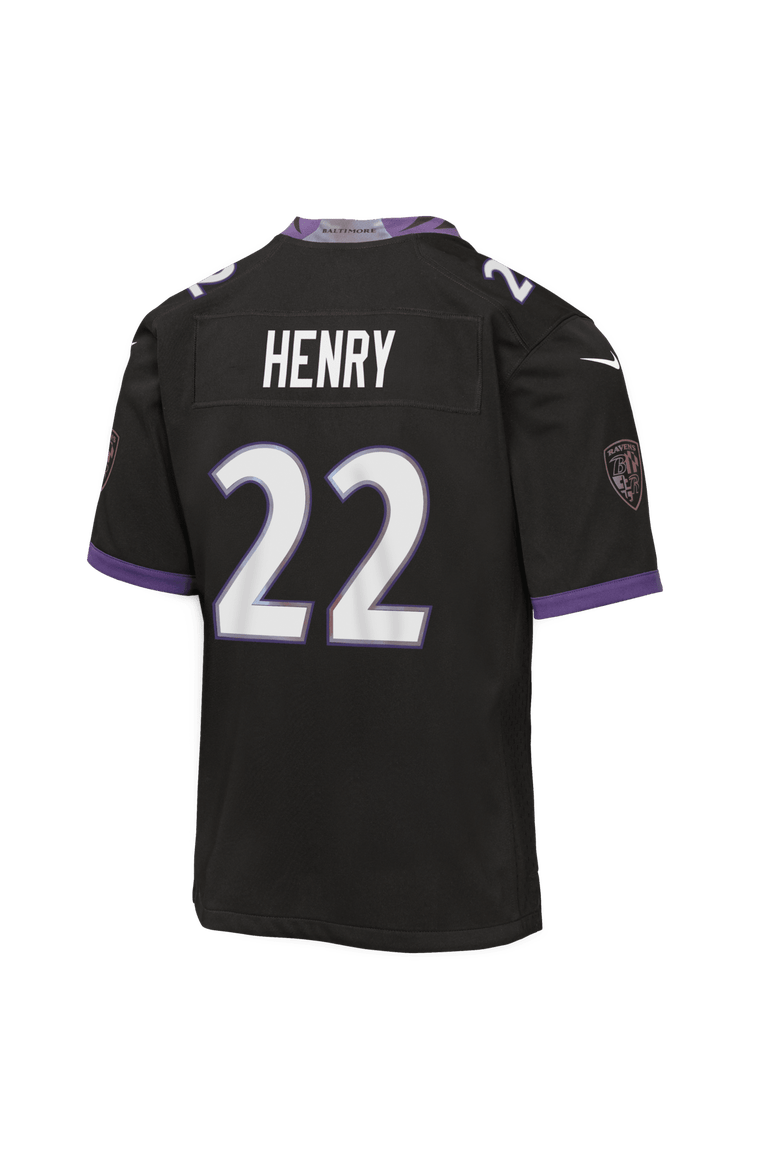 Youth Nike Derrick Henry Black Baltimore Ravens Alternate Game Jersey, Alternate, color, Black