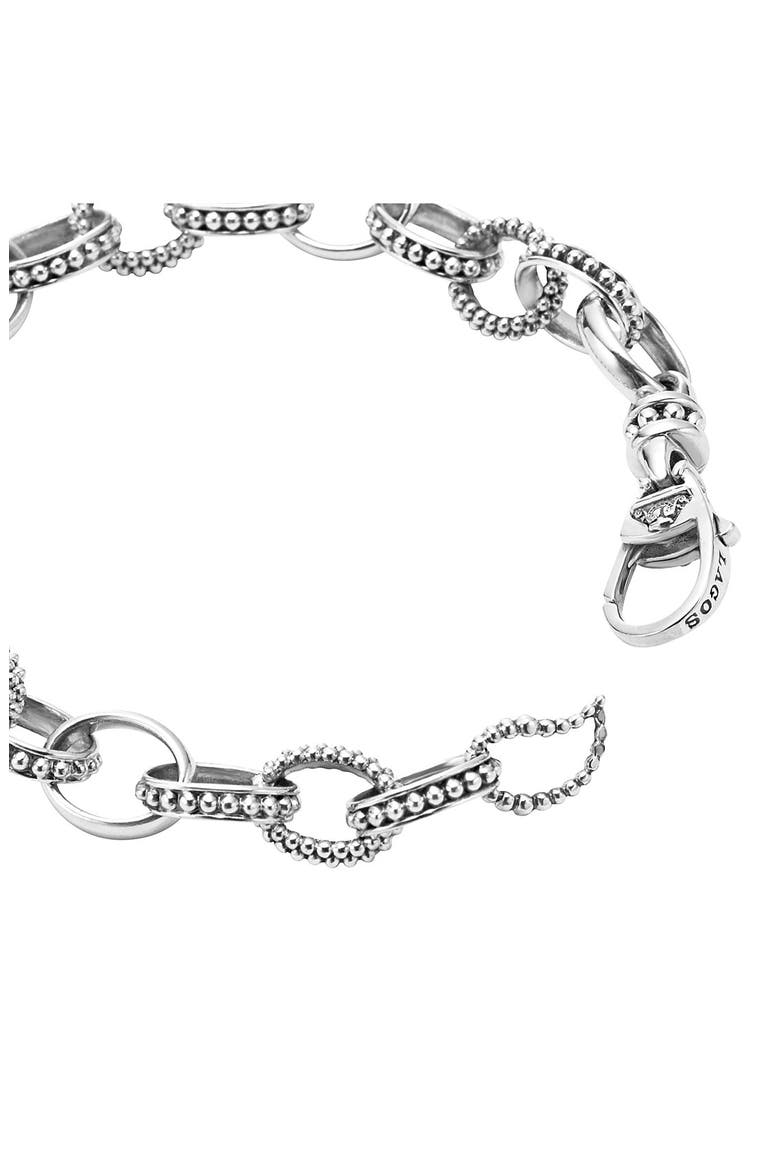 Link Caviar Chain Bracelet, Alternate, color, SILVER